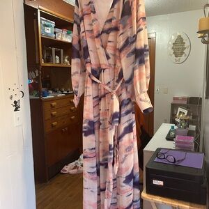 Abstract Print Maxi Dress